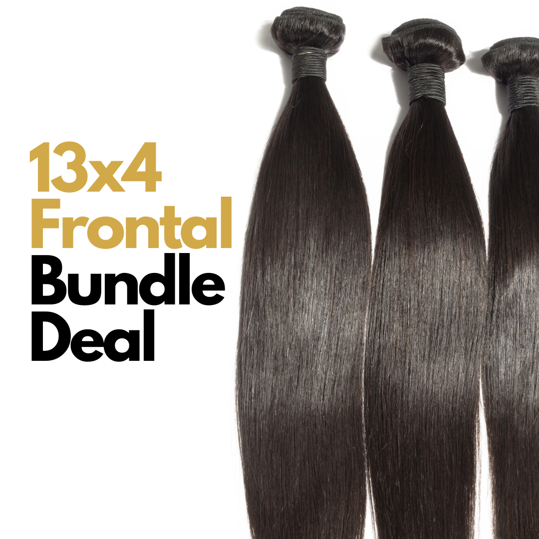 Straight 13x4 Frontal & Bundle Deal